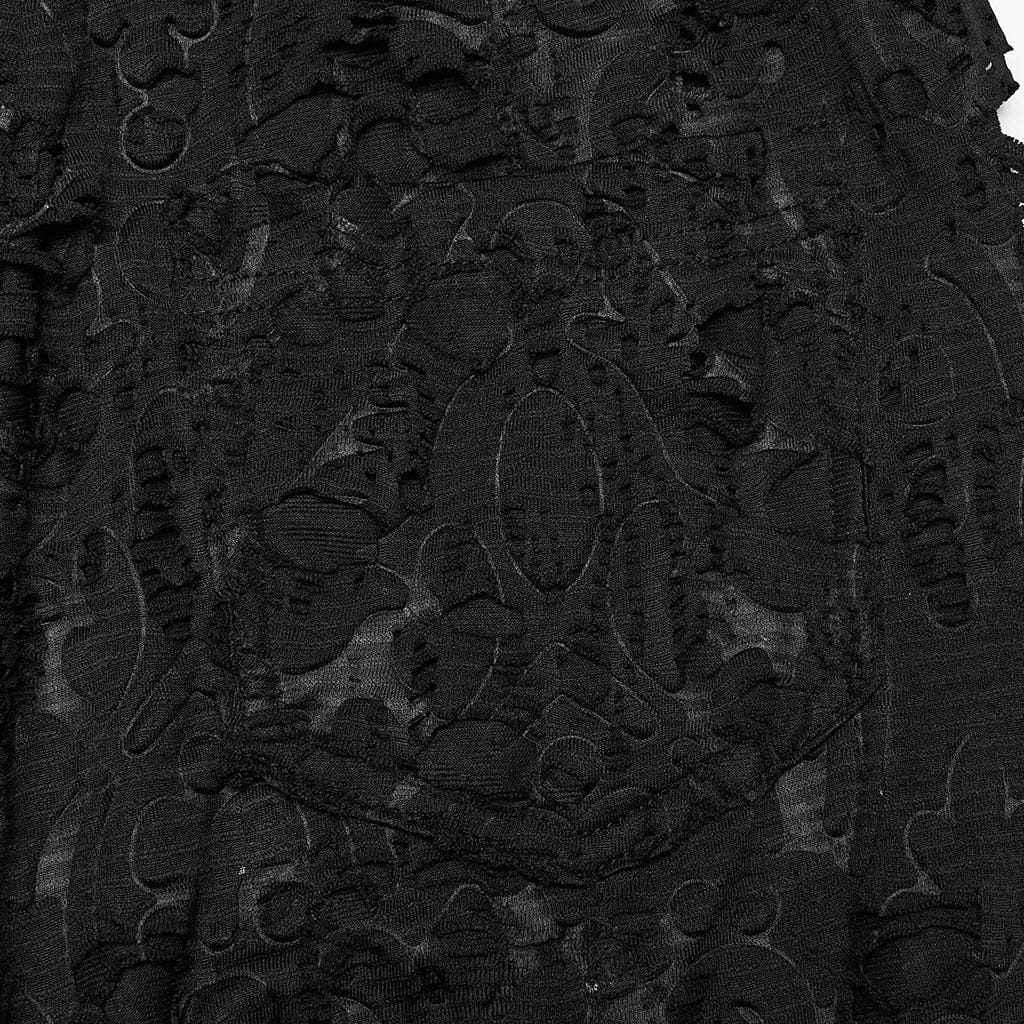 Women's Gothic Floral Jacquard Flared Pants - Image 9