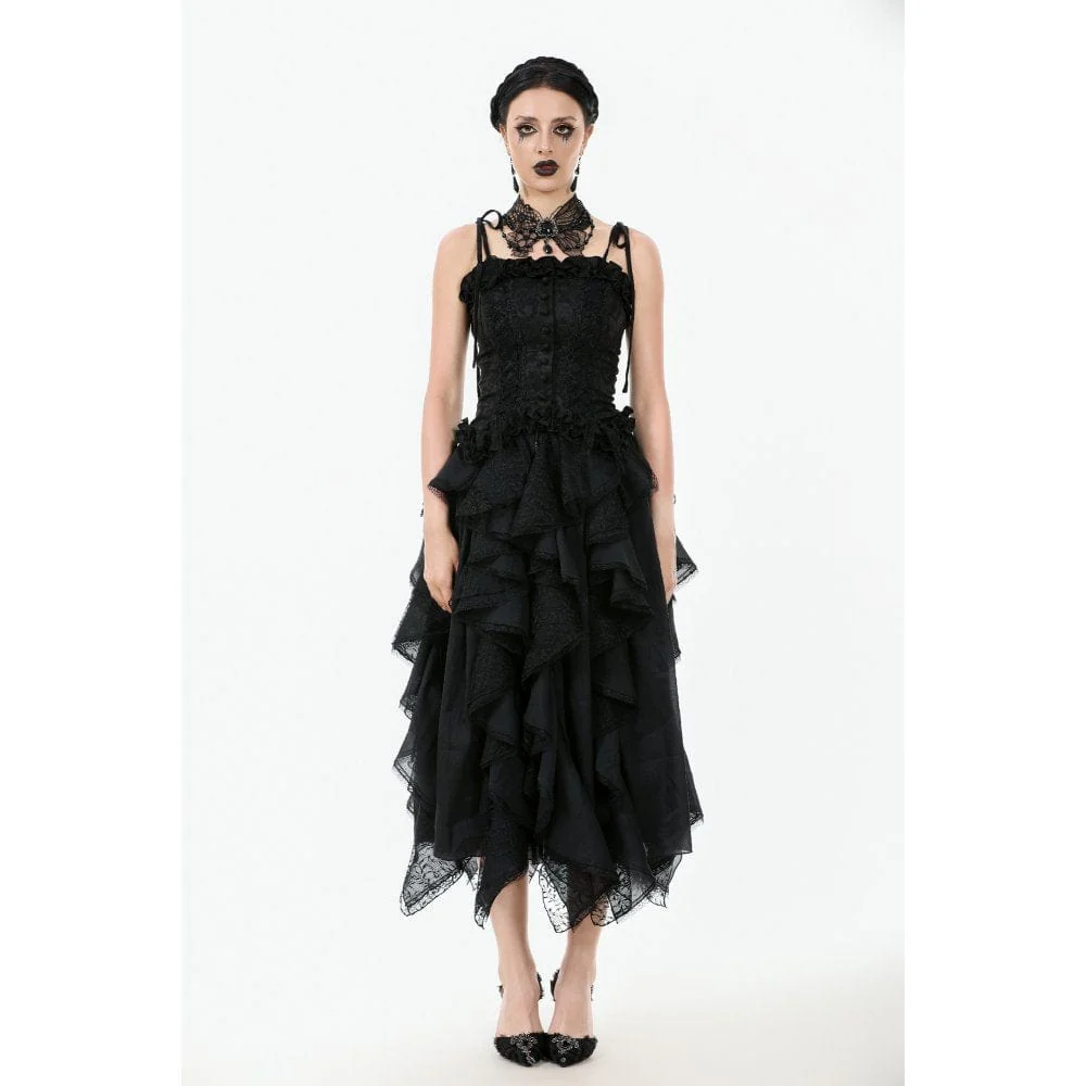 Women's Gothic Floral Jacquard Tank Top - Image 8