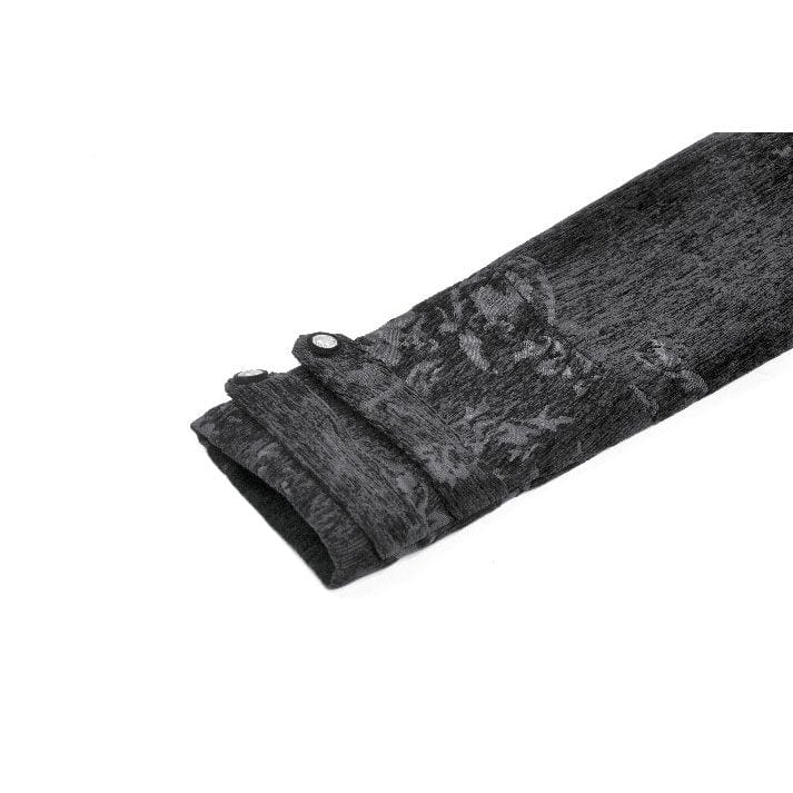 Women's Gothic Floral Jacquard Turn-down Collar Coat - Image 18