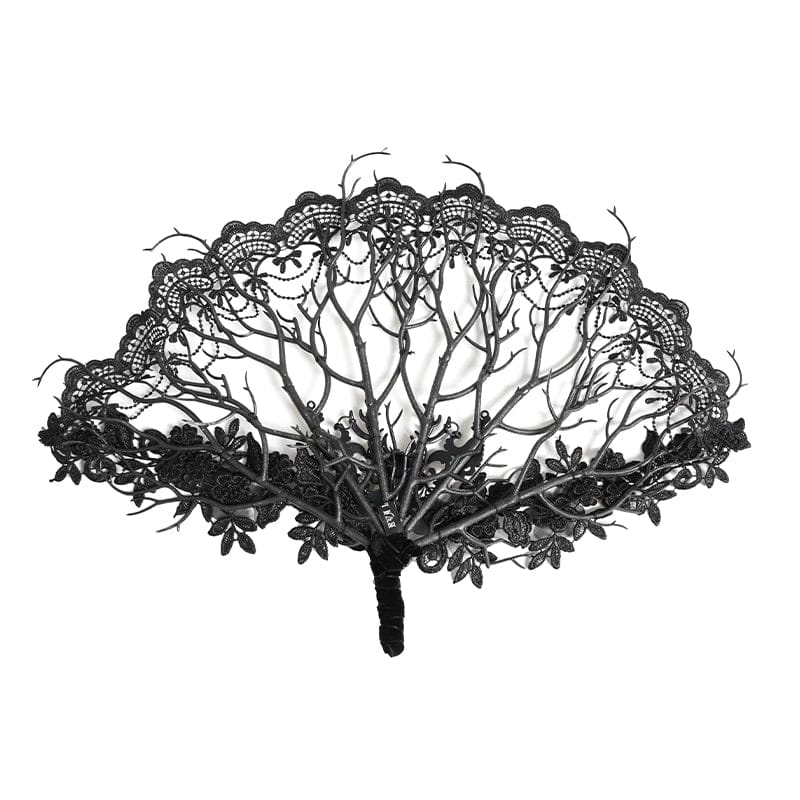 Women's Gothic Floral Lace Dendritic Fan - Image 6