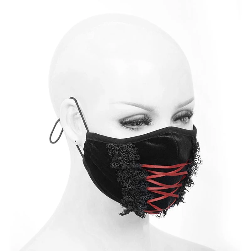 Women's Gothic Floral Lace Mask - Image 3