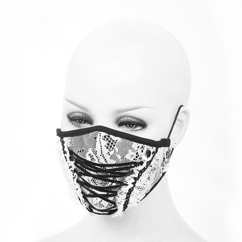 Women's Gothic Floral Lace Mask - Image 2