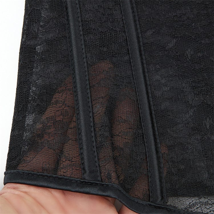 Women's Gothic Floral Lace Splice Underbust Corset - Image 6
