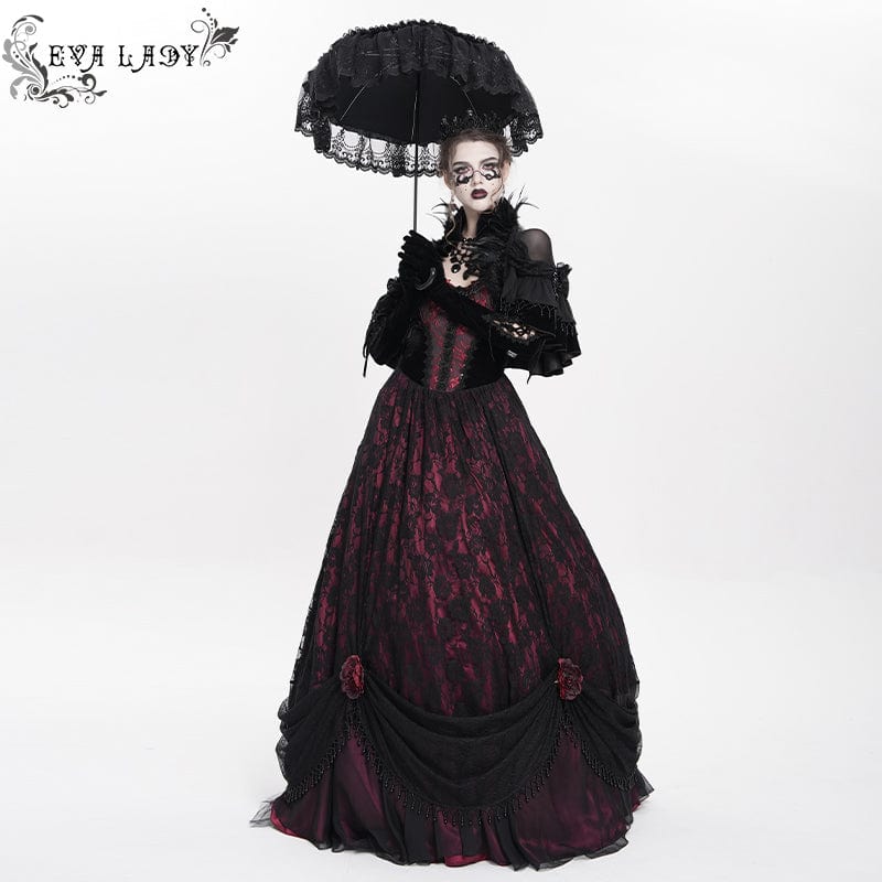 Women's Gothic Floral Lace Umbrella - Image 5