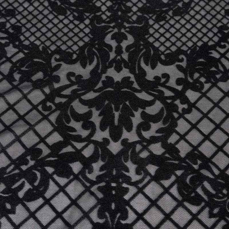 Women's Gothic Floral Mesh Cape with Hood - Image 9