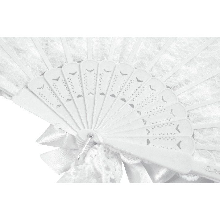 Women's Gothic Floral Pearl-embellished Lace Fan - Image 15