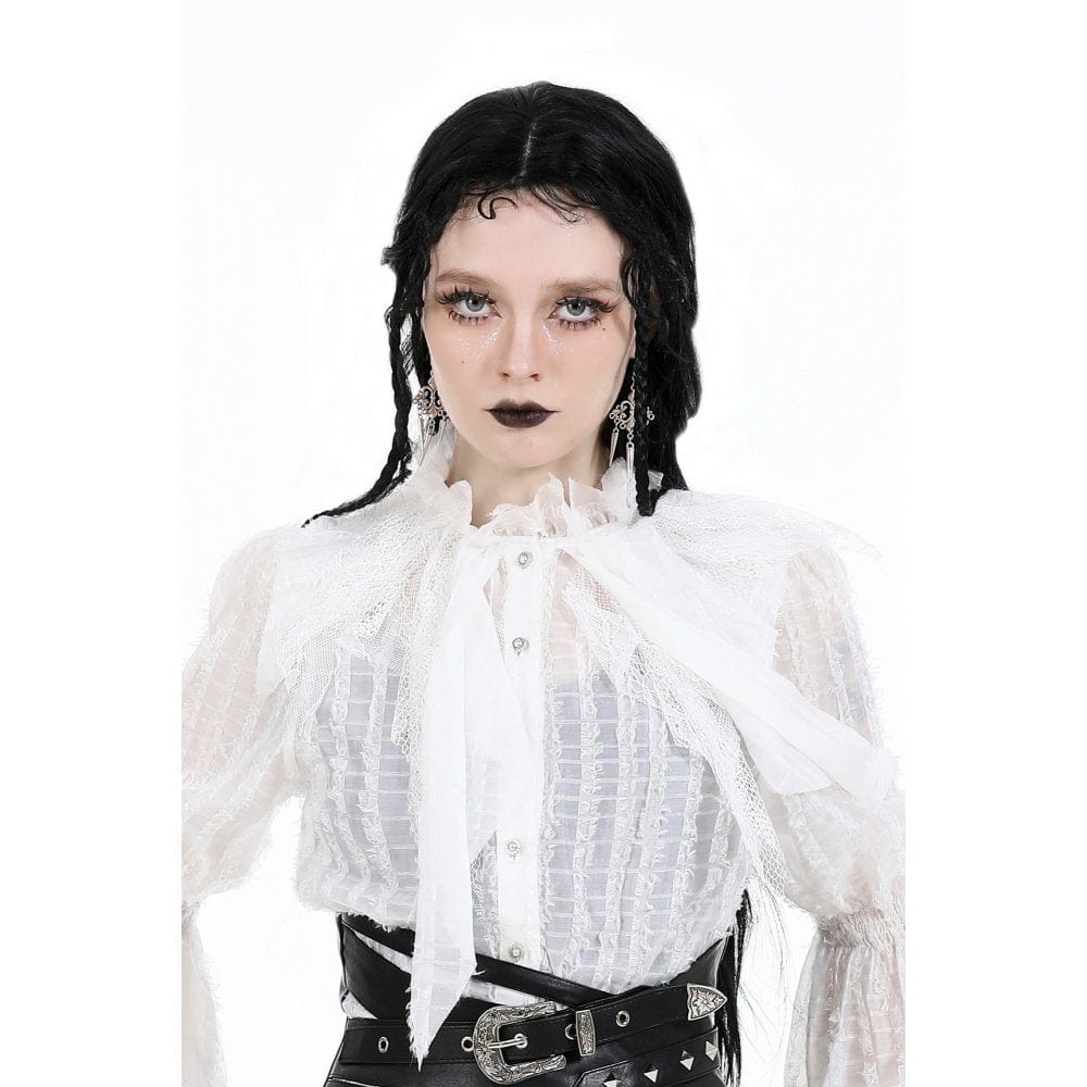Women's Gothic Floral Studded Earrings - Image 2
