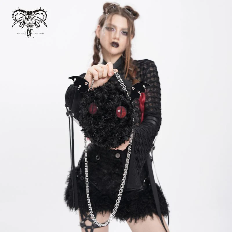 Women's Gothic Fluffy Little Bat Chain Bag - Image 3