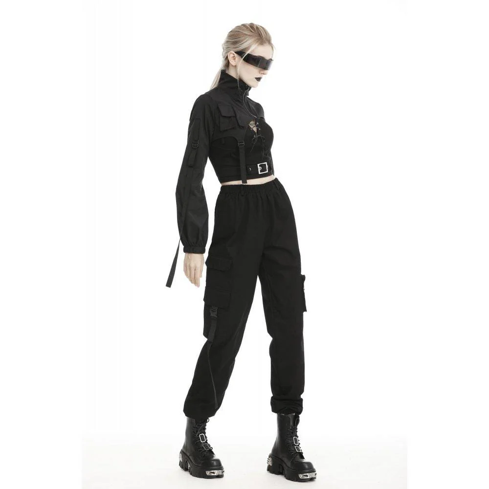 Women's Gothic Front Zip Short Capes - Image 3