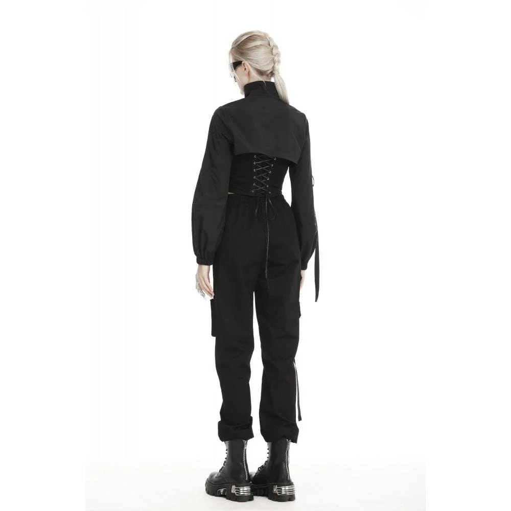Women's Gothic Front Zip Short Capes - Image 4