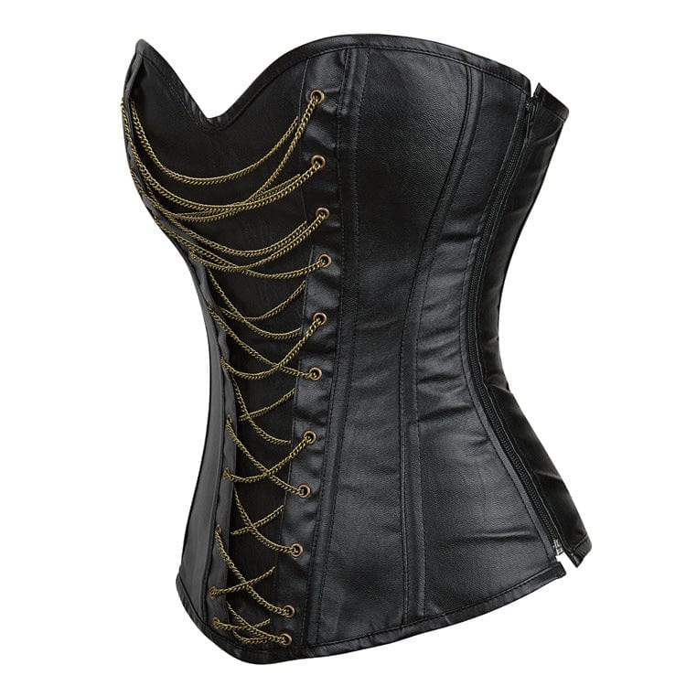 Women's Gothic Golden Chained Overbust Corset - Image 4