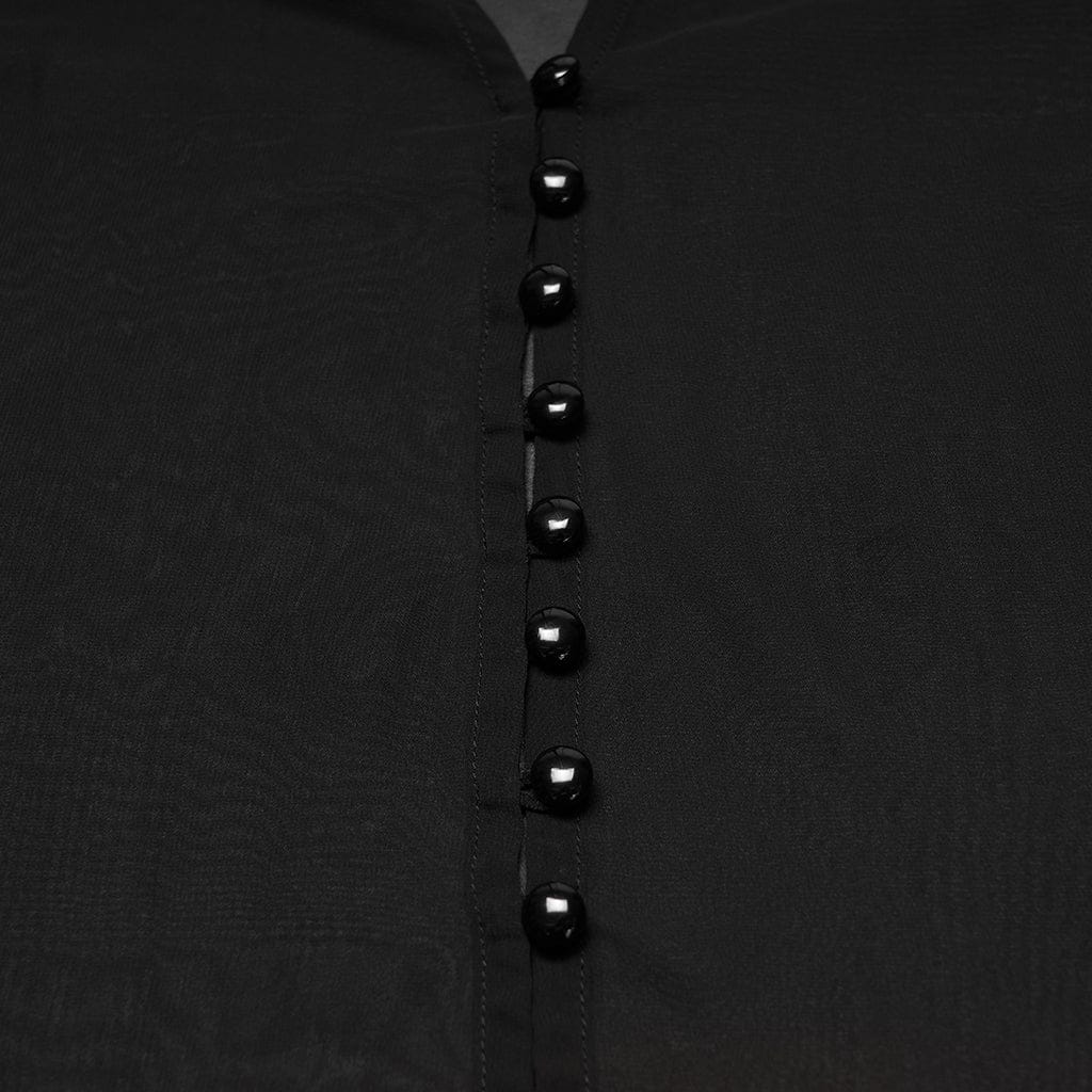 Women's Gothic Gradient Flared Sleeve Sheer Chiffon Shirt - Image 6