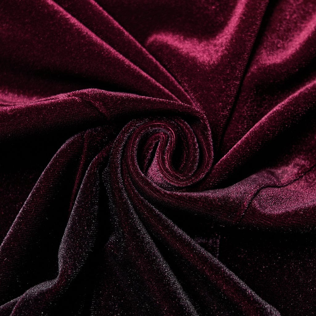 Women's Gothic Gradient Velvet Dress Red - Image 6