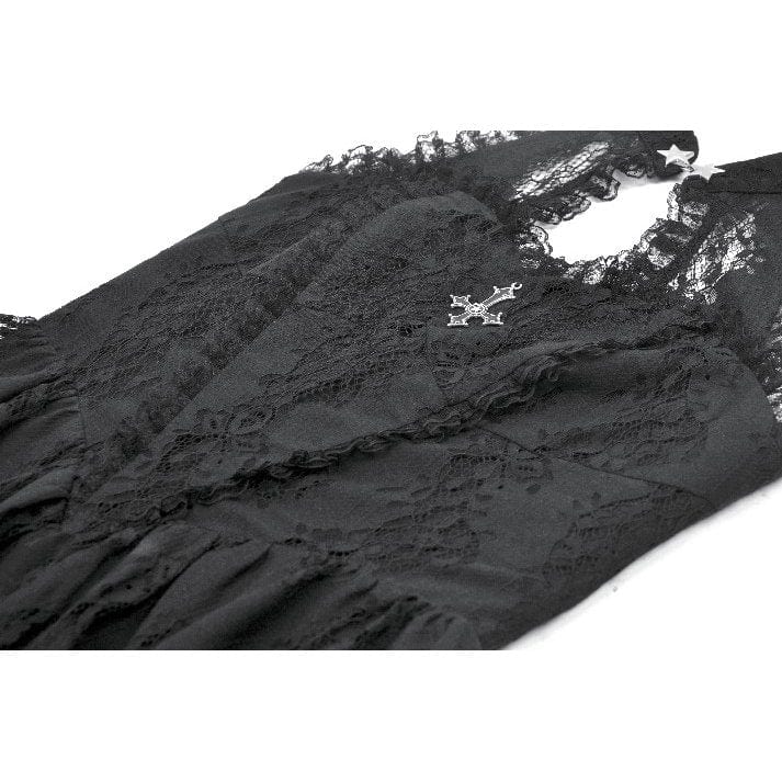 Women's Gothic Halterneck Lace Short Dress - Image 20