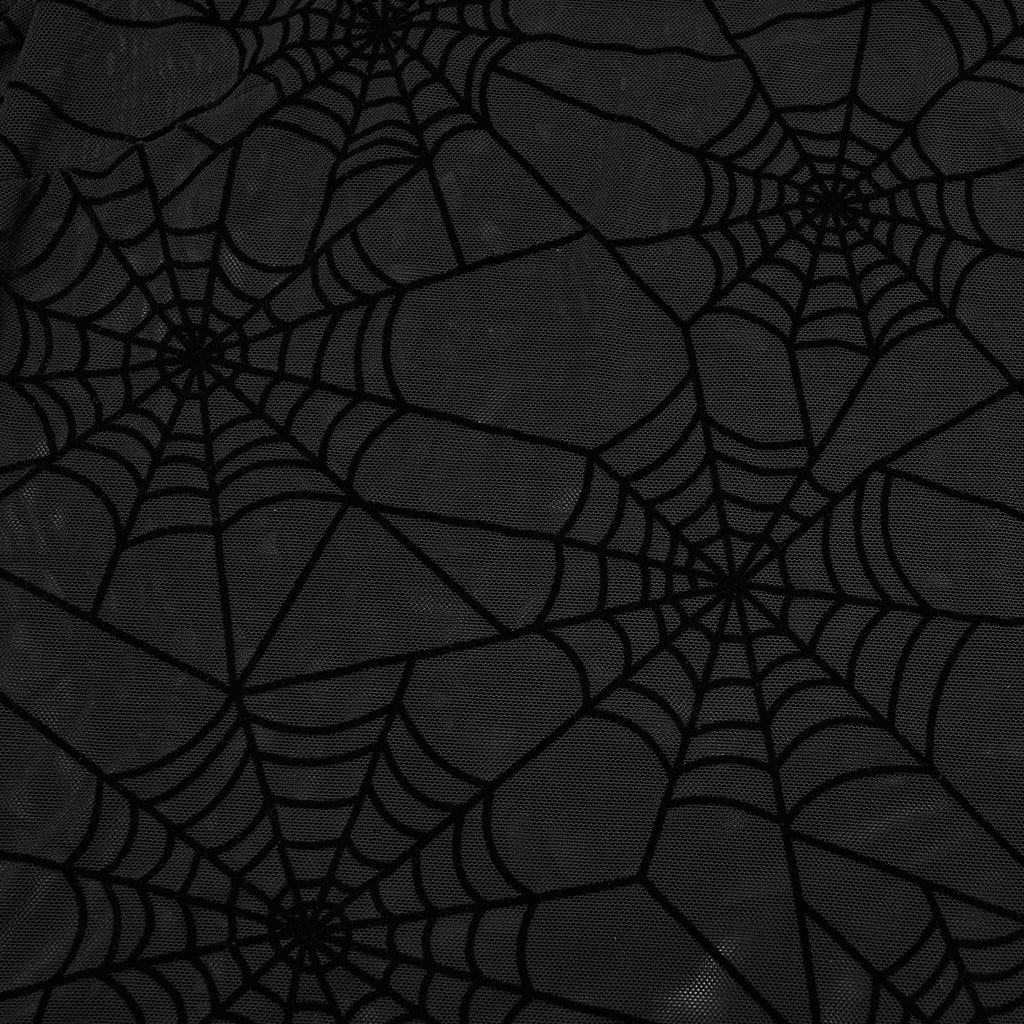 Women's Gothic Halterneck Spider Web Mesh Top Black - Image 6