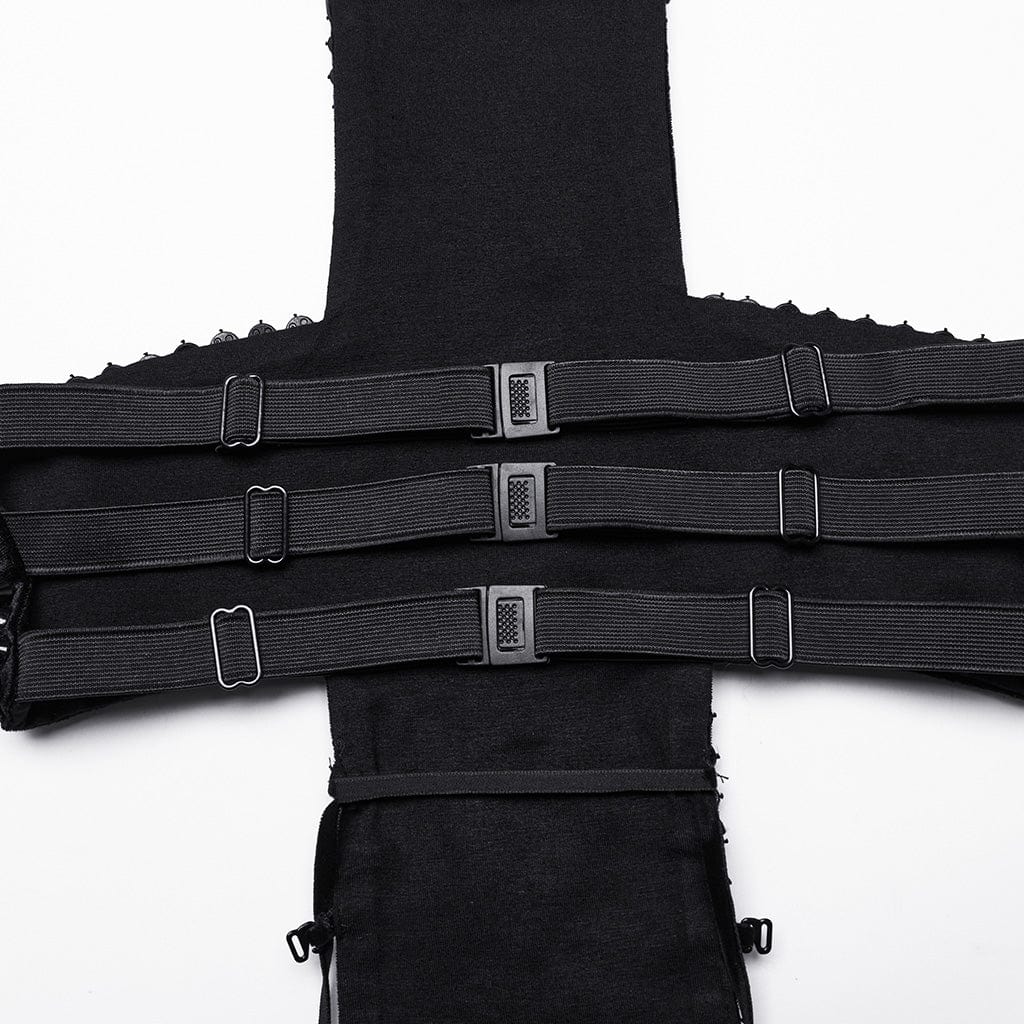 Women's Gothic Halterneck Studded Lace-up Top - Image 9