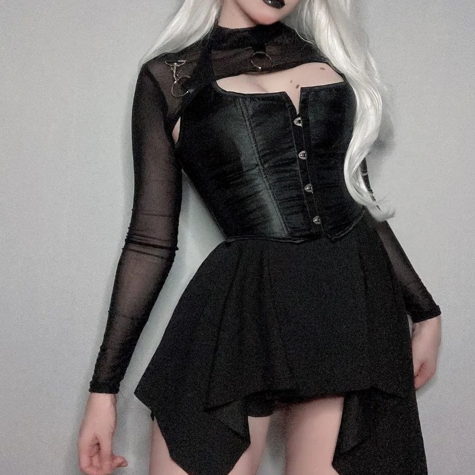 Women's Gothic High-collar Mesh Capes - Image 3