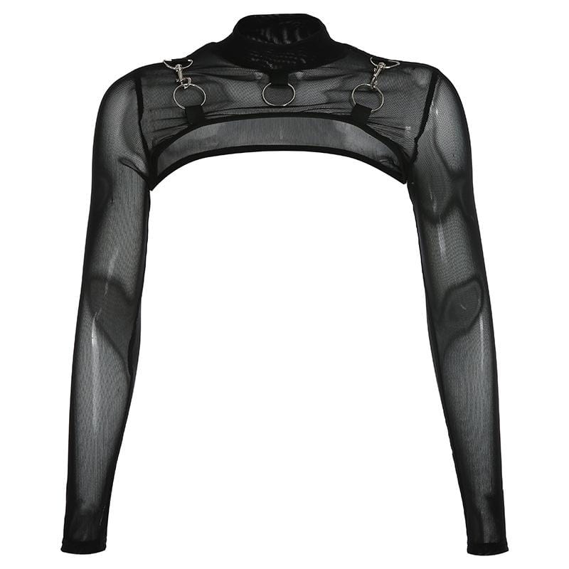Women's Gothic High-collar Mesh Capes - Image 9