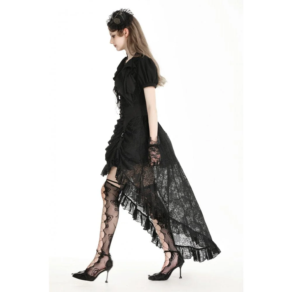 Women's Gothic High/Low Lace Skirt - Image 8