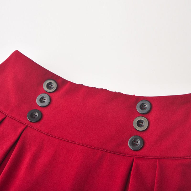 Women's Gothic High-waisted Draped Skirt - Image 5