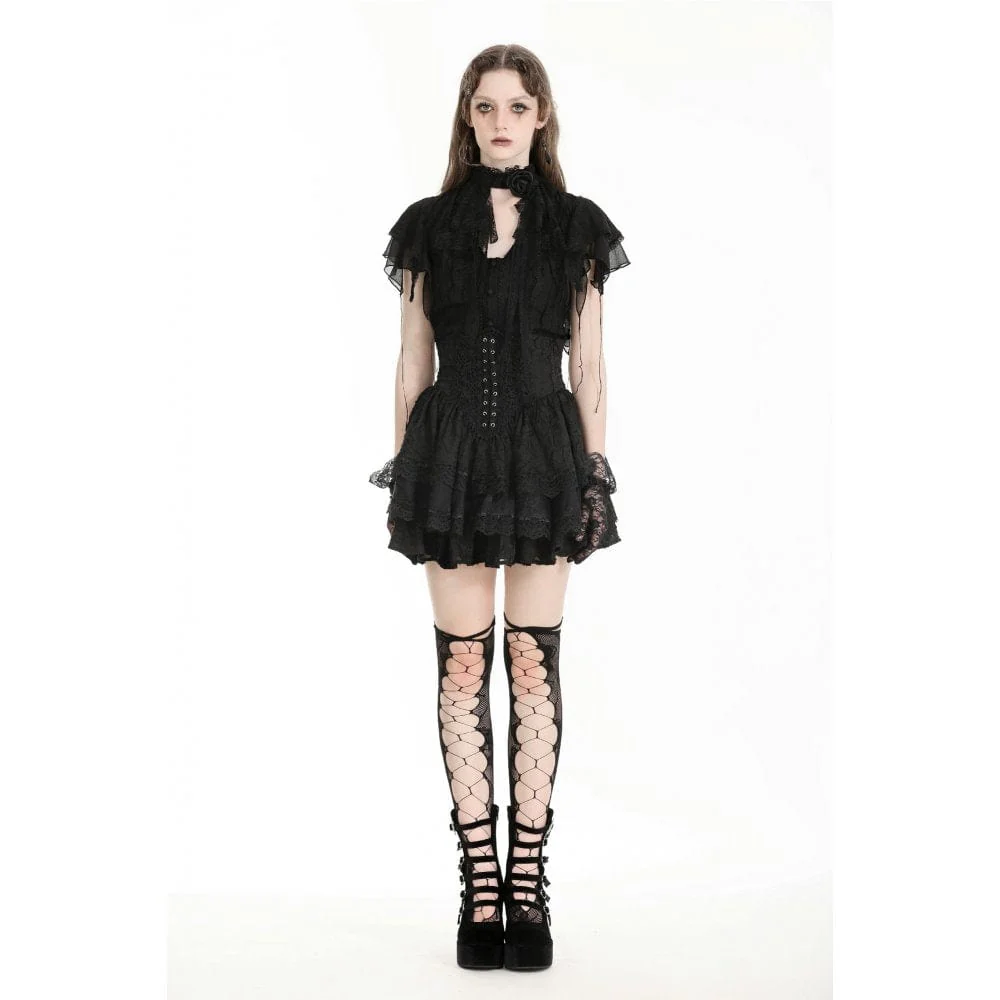 Women's Gothic High-waisted Layered Skirt - Image 2