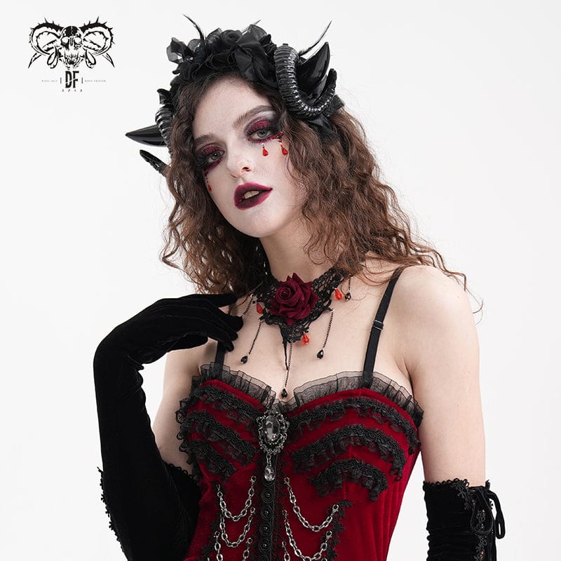 Women's Gothic Horn Mesh Strap Hair Accessories - Image 2