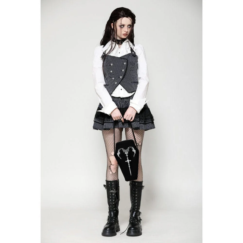 Women's Gothic Horned Embroidered Coffin Bag - Image 3