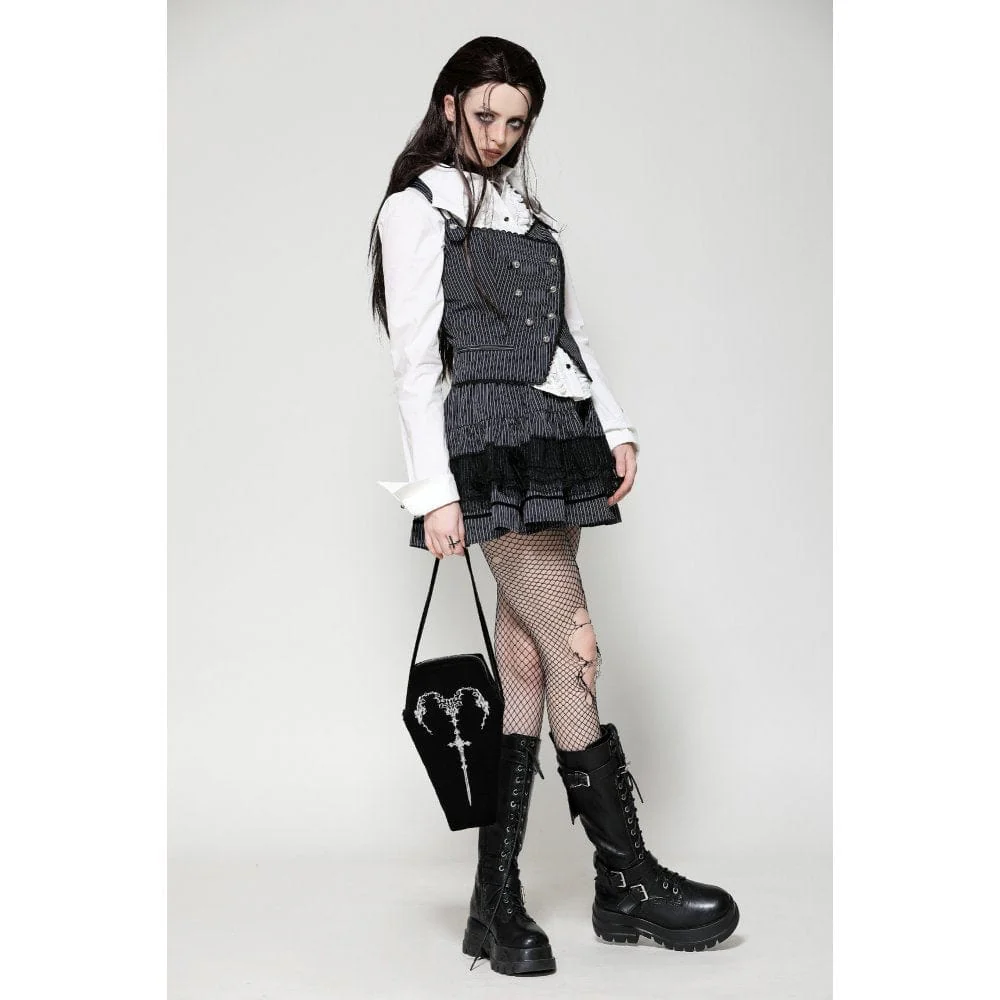 Women's Gothic Horned Embroidered Coffin Bag - Image 4