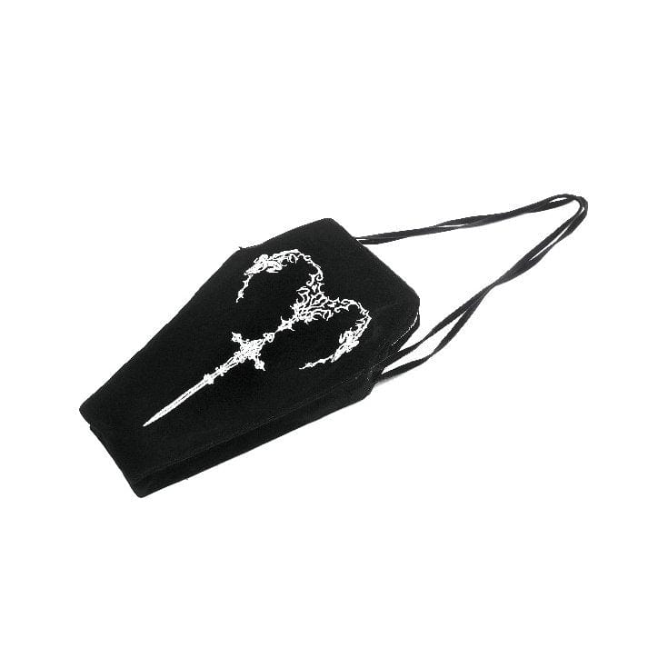 Women's Gothic Horned Embroidered Coffin Bag - Image 9