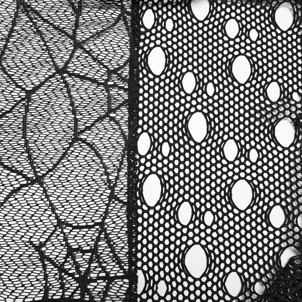 Women's Gothic Irregular Bat&Cobweb Mesh Skirt - Image 9