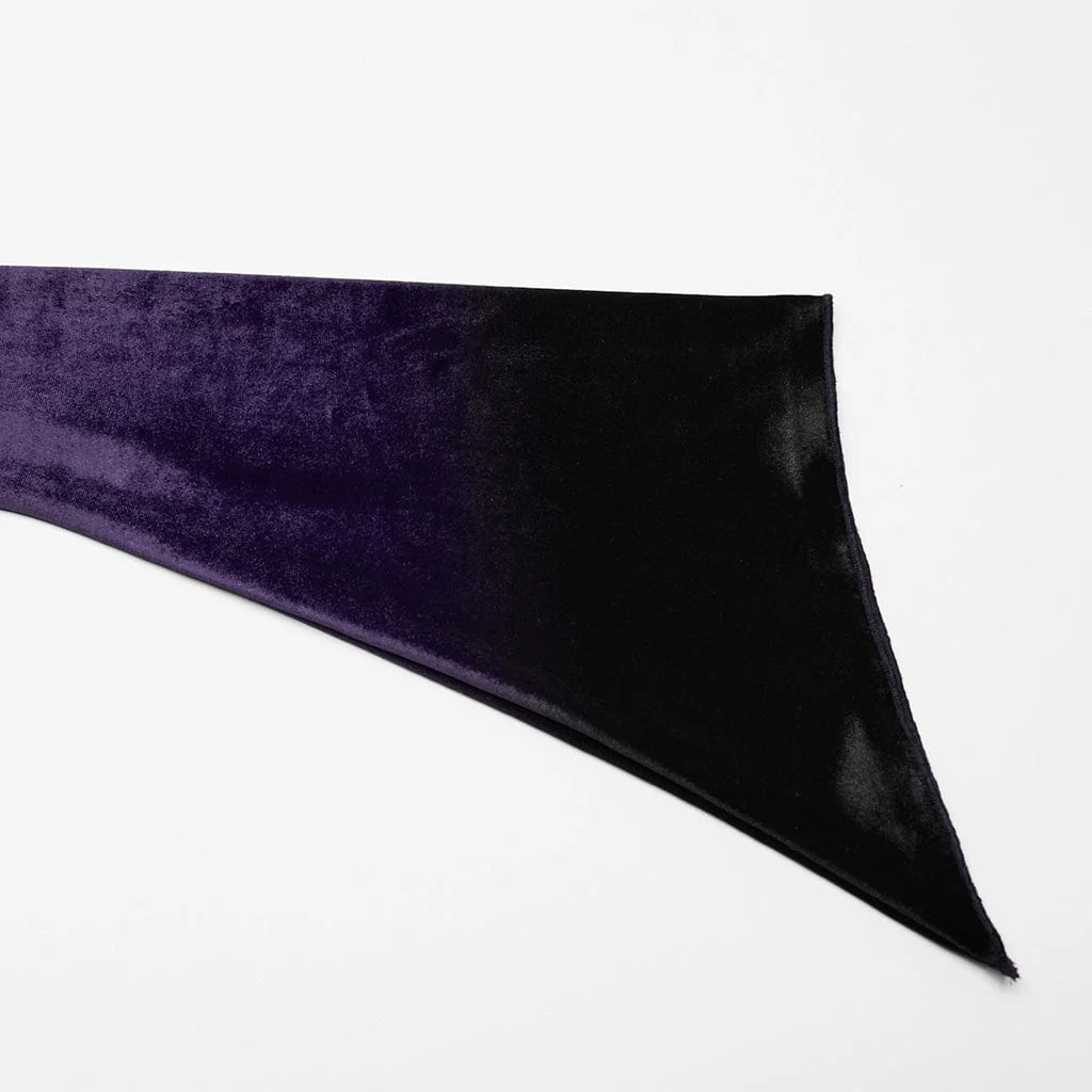 Women's Gothic Irregular Gradient Velvet Shirt Violet - Image 8