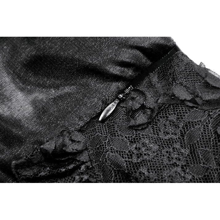 Women's Gothic Irregular Lace Splice Cat Ear-shaped Slip Dress Graduation Dress - Image 17