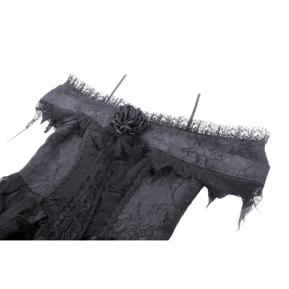 Women's Gothic Irregular Lace Splice Dress - Image 13