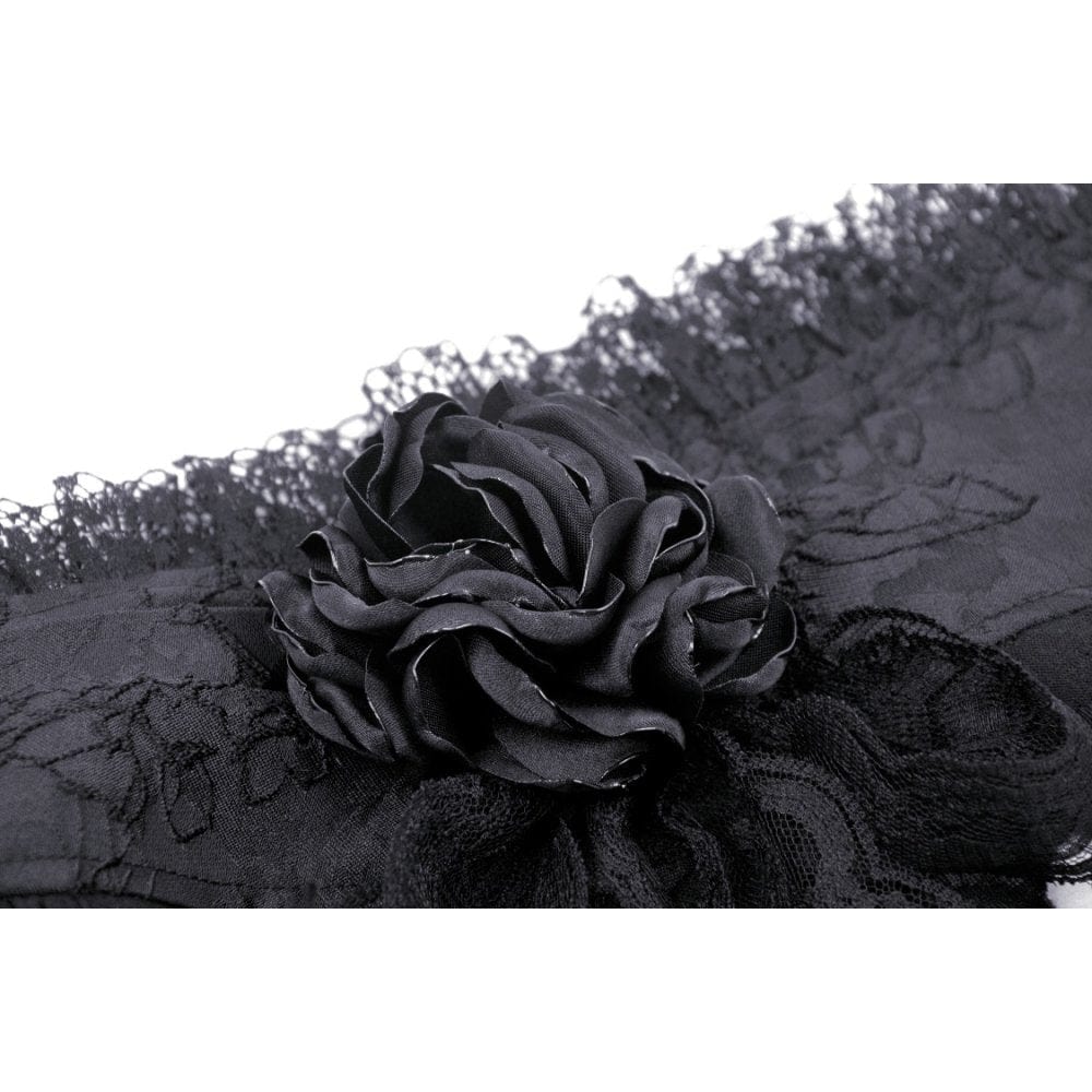 Women's Gothic Irregular Lace Splice Dress - Image 19