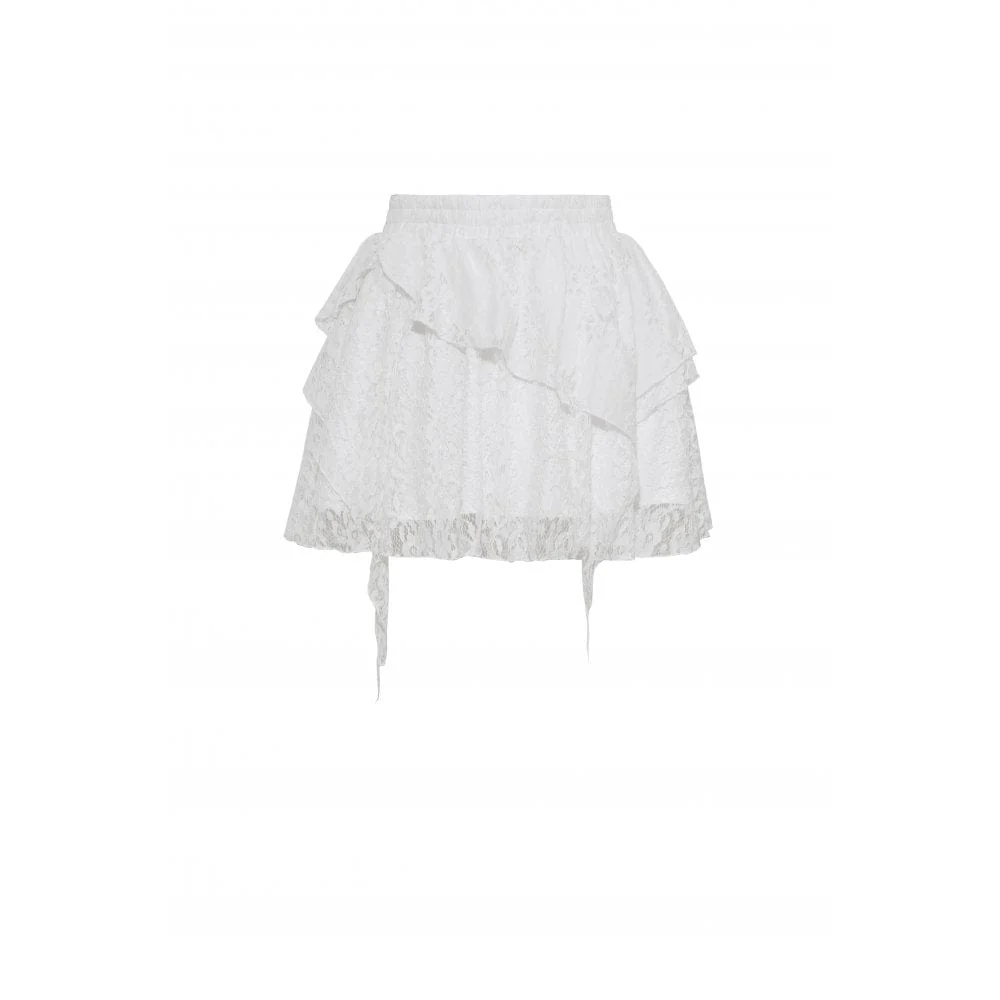Women's Gothic Irregular Lace Splice Layered Skirt - Image 10
