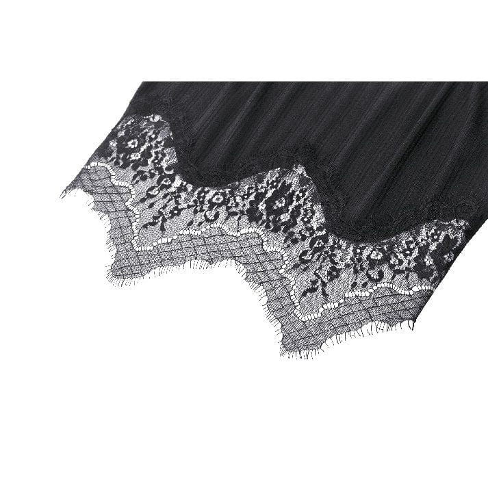 Women's Gothic Irregular Lace Splice Tank Top - Image 18
