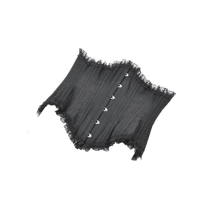Women's Gothic Irregular Lace-up Underbust Corset - Image 17