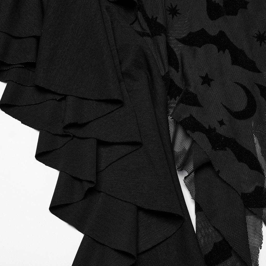 Women's Gothic Irregular Off-the-shoulder Ruffled Witch Dress - Image 8