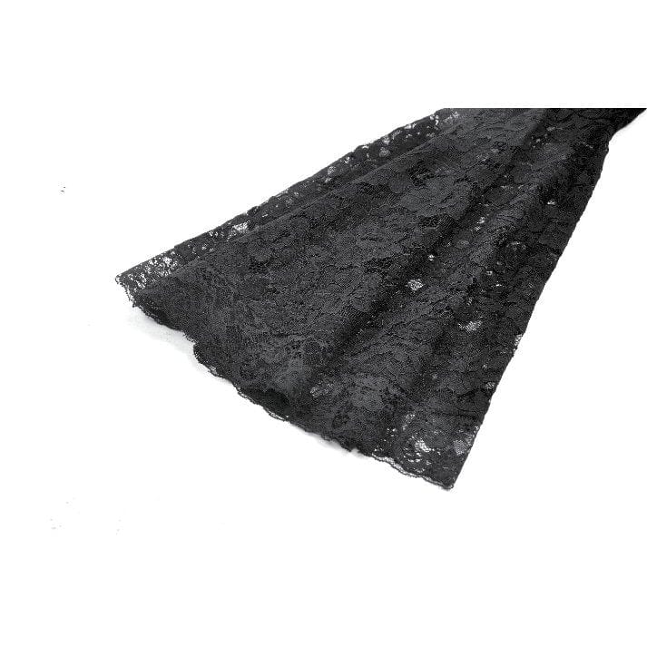 Women's Gothic Jacquard Floral Lace Sleeved Dress Graduation Dress - Image 19