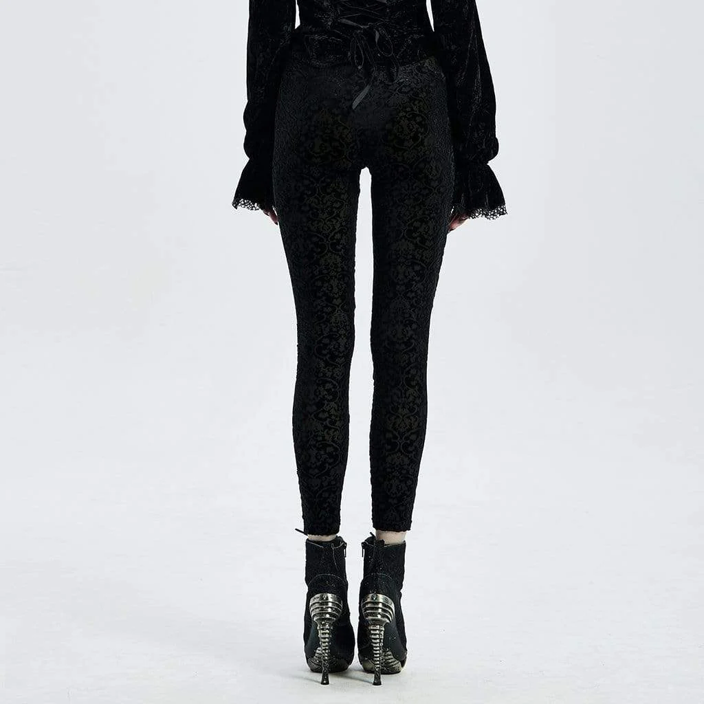 Women's Gothic Jacquard Leggings - Image 3