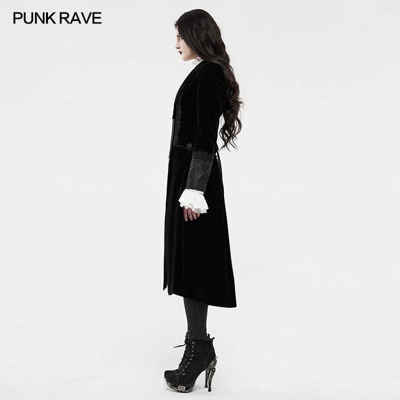 Women's Gothic Jacquard Slim Fitted Coats - Image 3