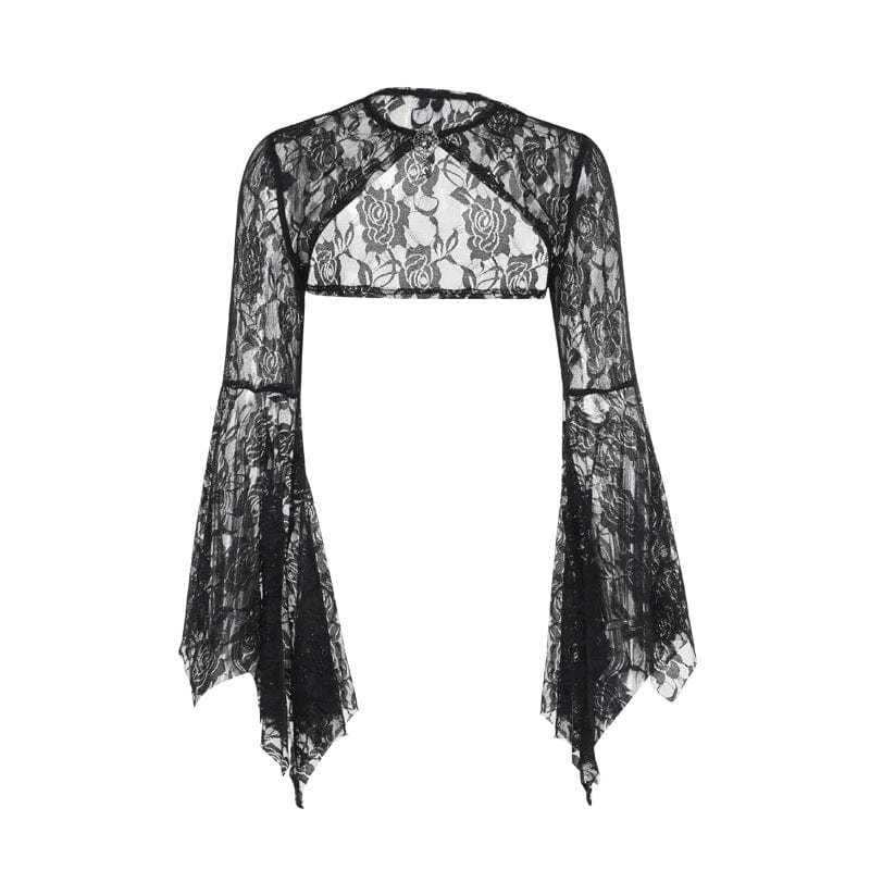 Women's Gothic Lace Batwing Long Sleeved Cape - Image 6