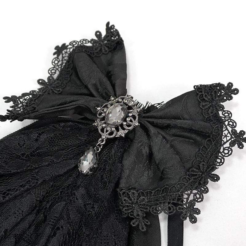 Women's Gothic Lace Bowknot Black Neckwear - Image 6