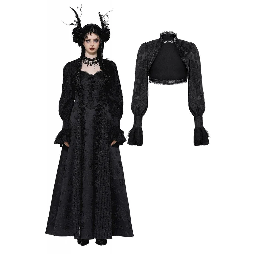 Women's Gothic Lace Bubble-Sleeved Cape