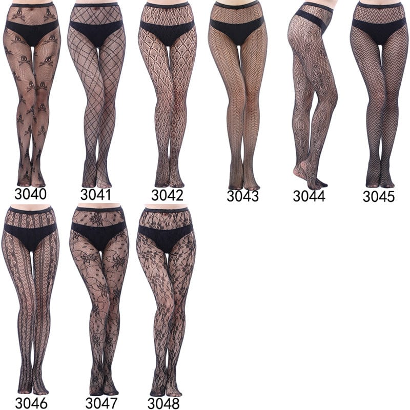 Women's Gothic Lace Pantyhose Stockings - Image 6
