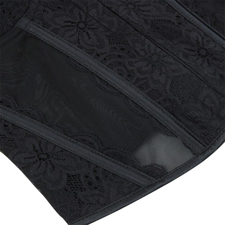Women's Gothic Lace Sheer Overbust Corset - Image 15