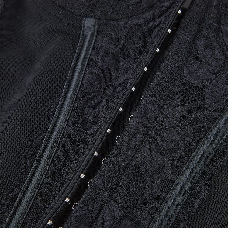 Women's Gothic Lace Sheer Overbust Corset - Image 16