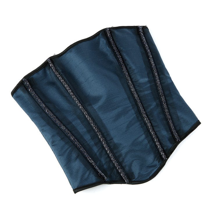Women's Gothic Lace Side Zipper Overbust Corset - Image 5