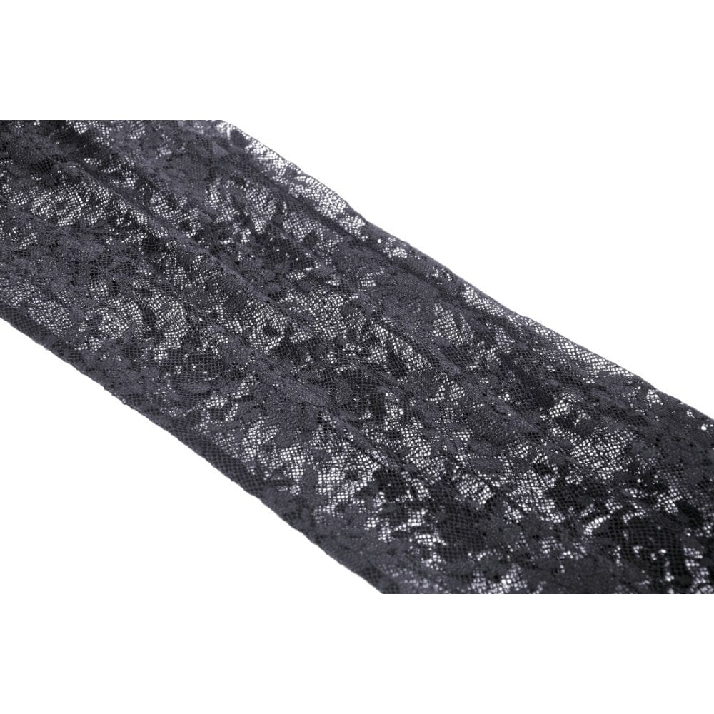 Women's Gothic Lace Splice Flared Leggings - Image 14