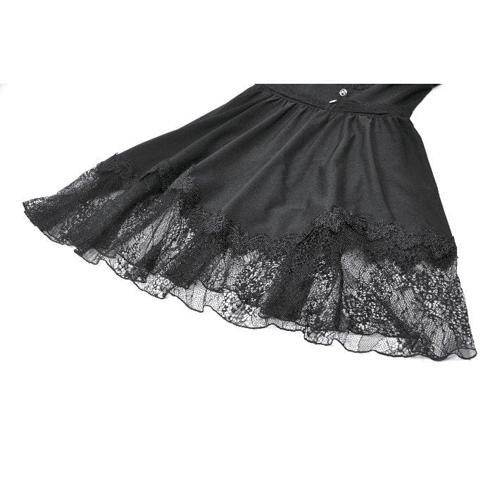 Women's Gothic Lace Square-cut Collar Dress Graduation Dress - Image 14